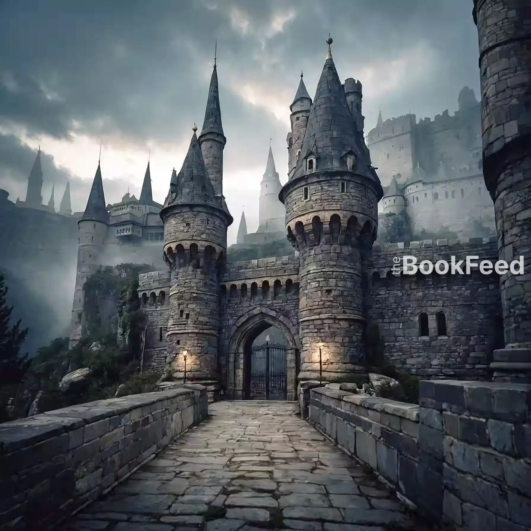 Basgiath War College fortress at dawn