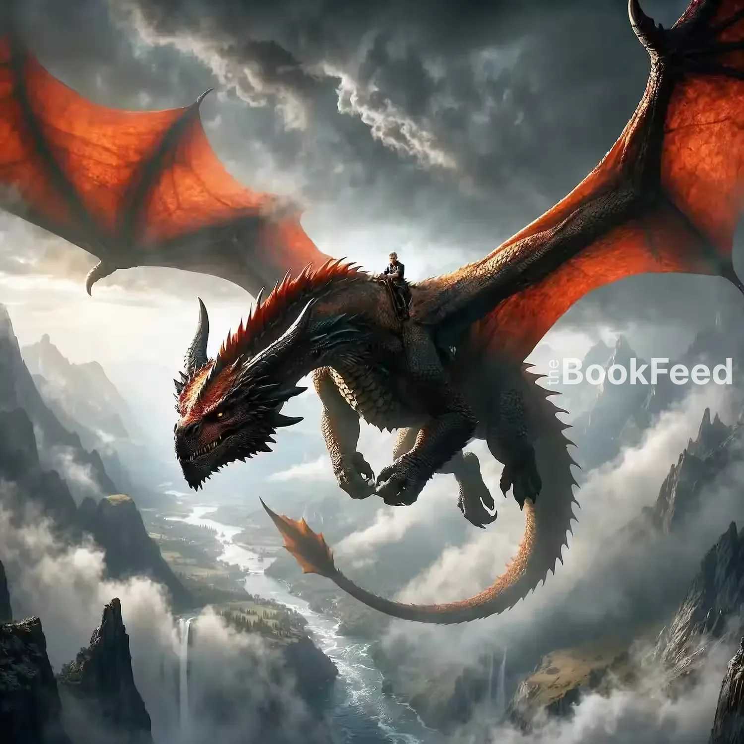 Jack Barlowe flying on Baide