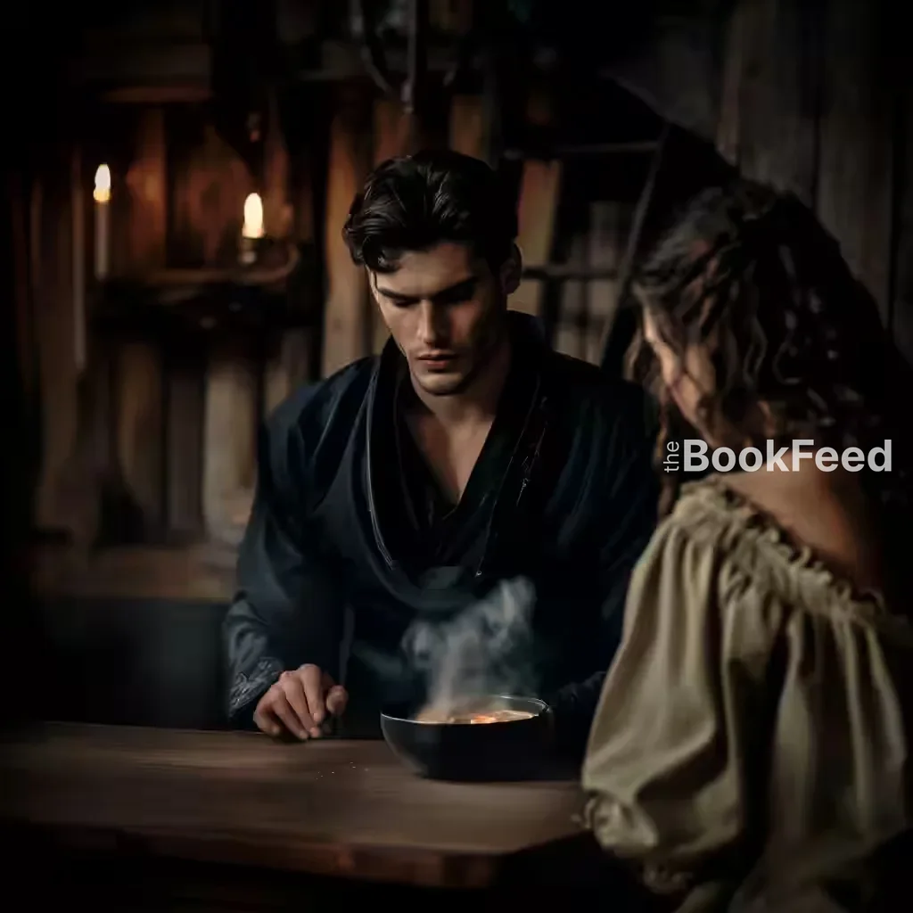 Feyre bringt Rhys Suppe