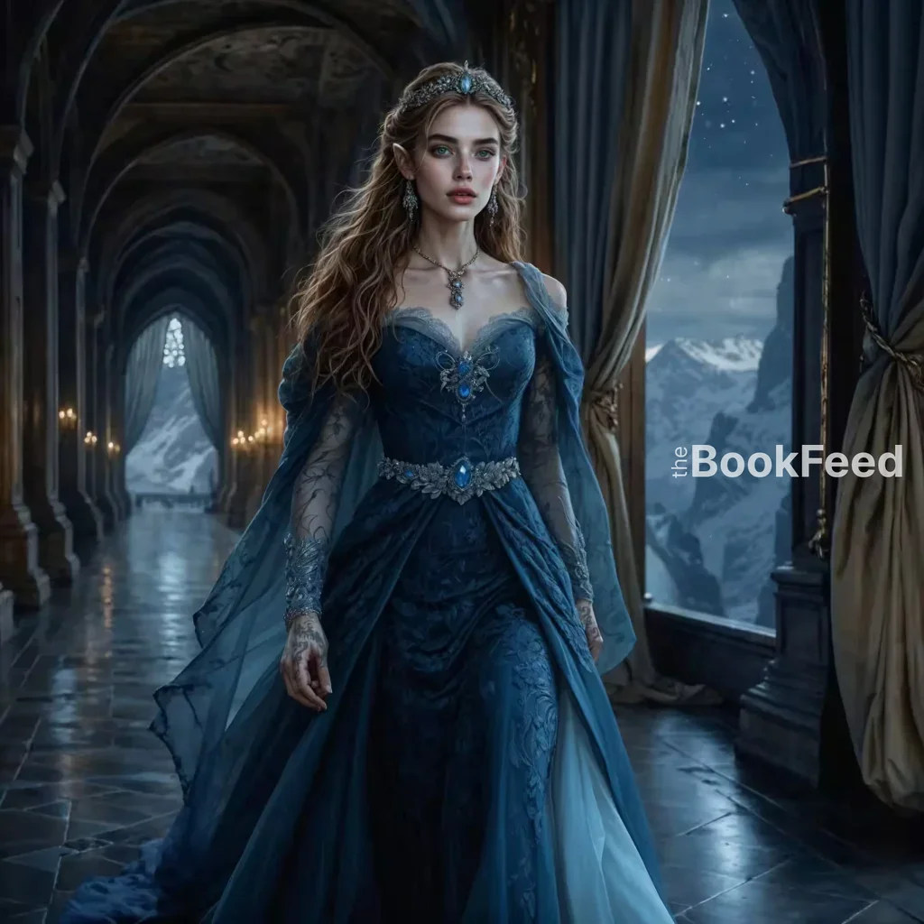 Feyre as High Lady in the Moonstone Palace