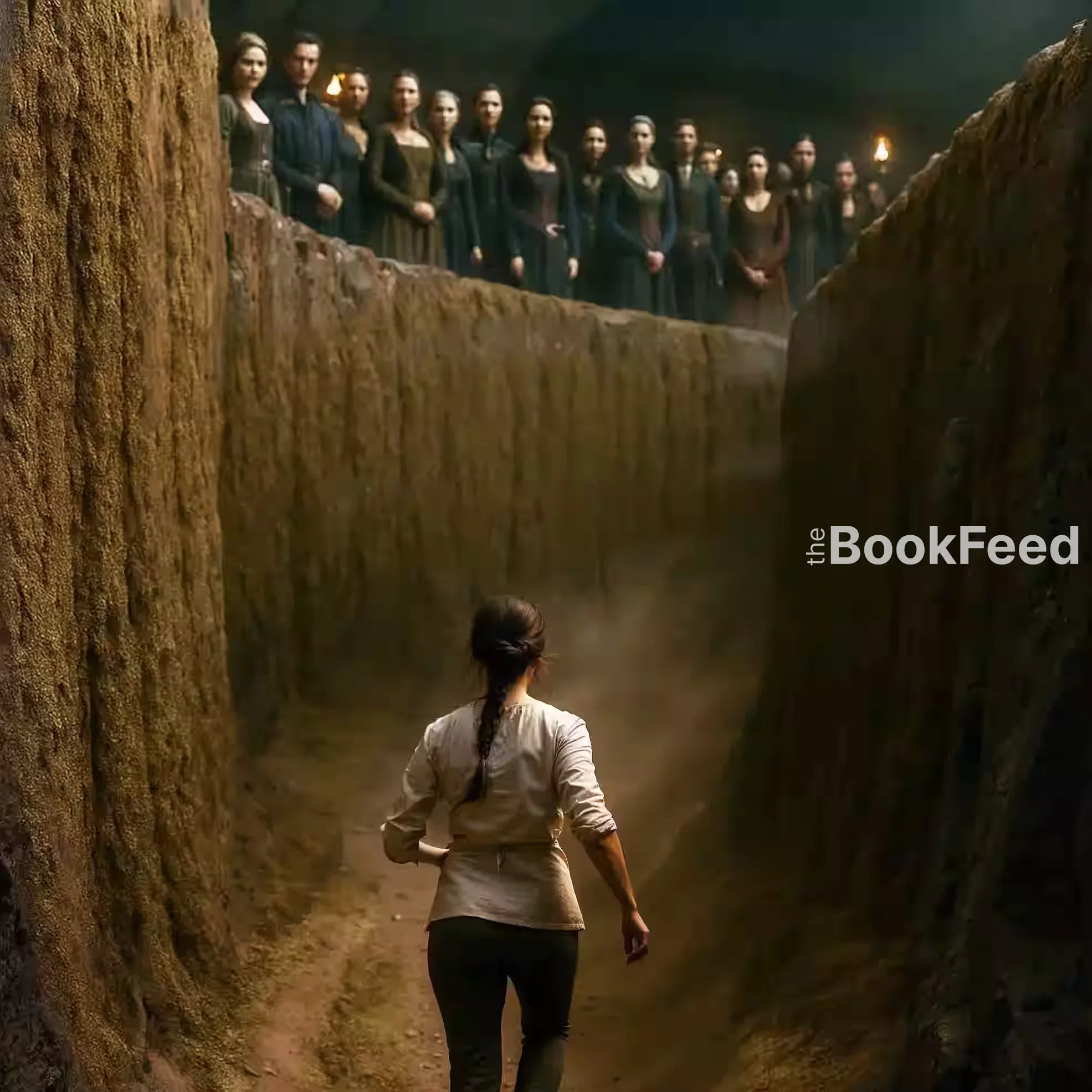 Dunkle Höhlenarena, erleuchtet von Feenfeuer