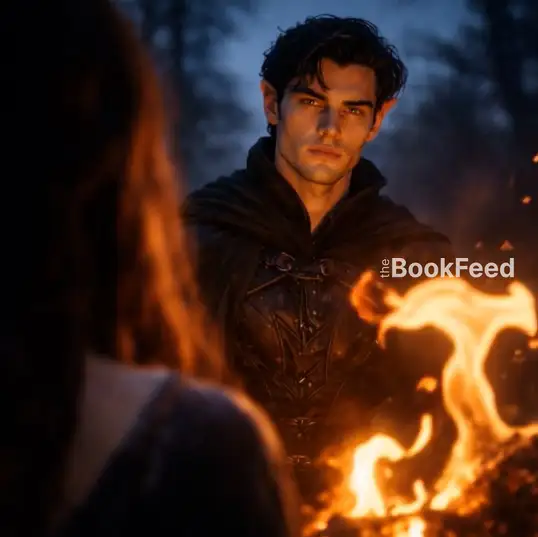 Rhysand at Calanmai by the fire