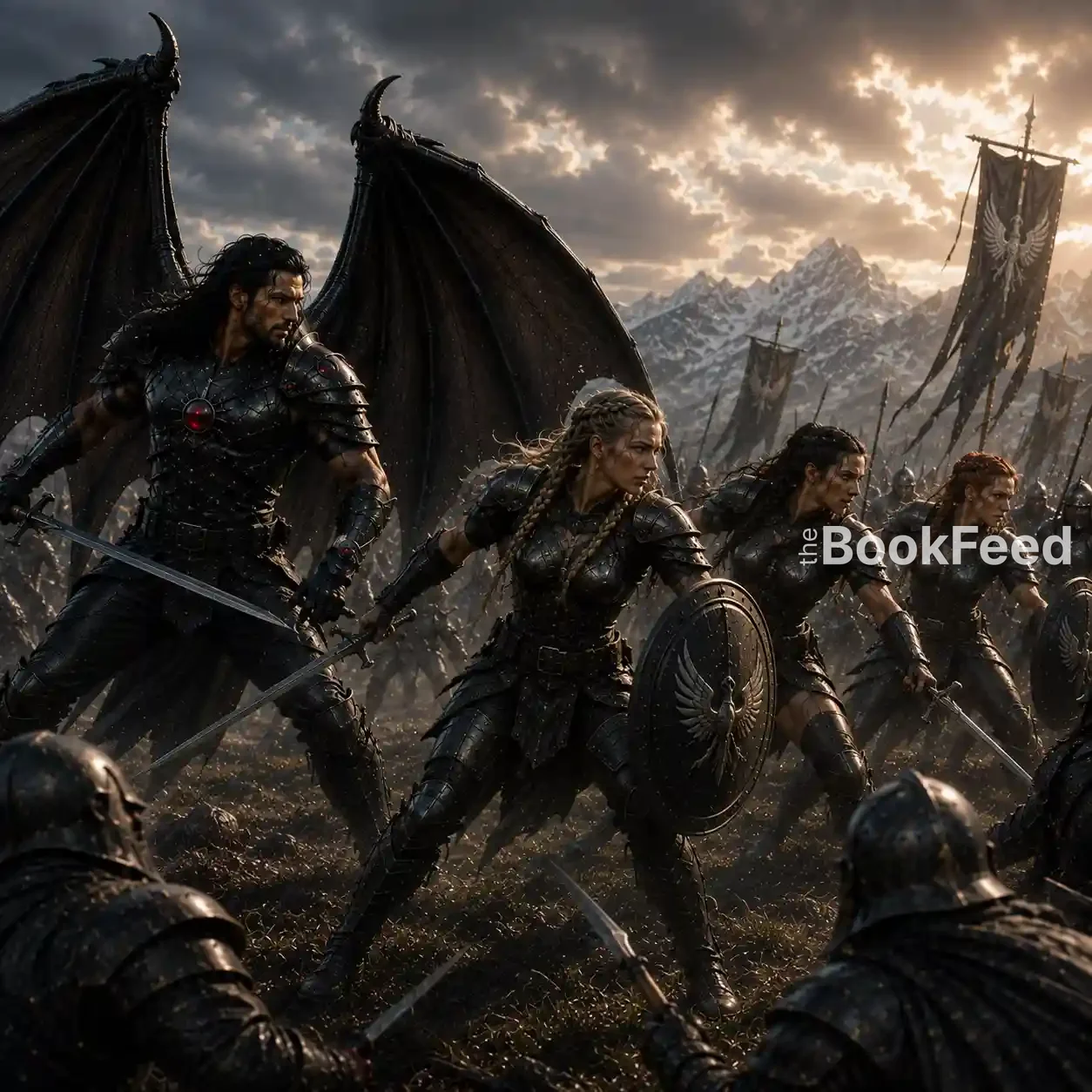 Cassian fighting alongside the original Valkyries during the War before ACOTAR