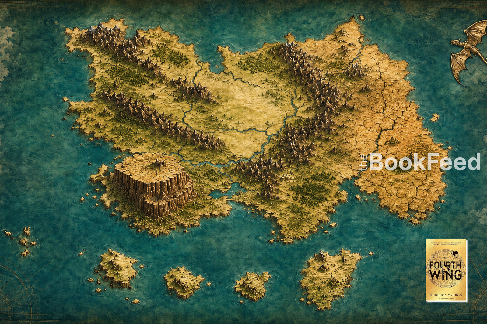 Fourth Wing, Iron Flame and Onyx Storm Map