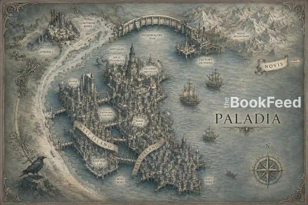Illustrated map of Paladia