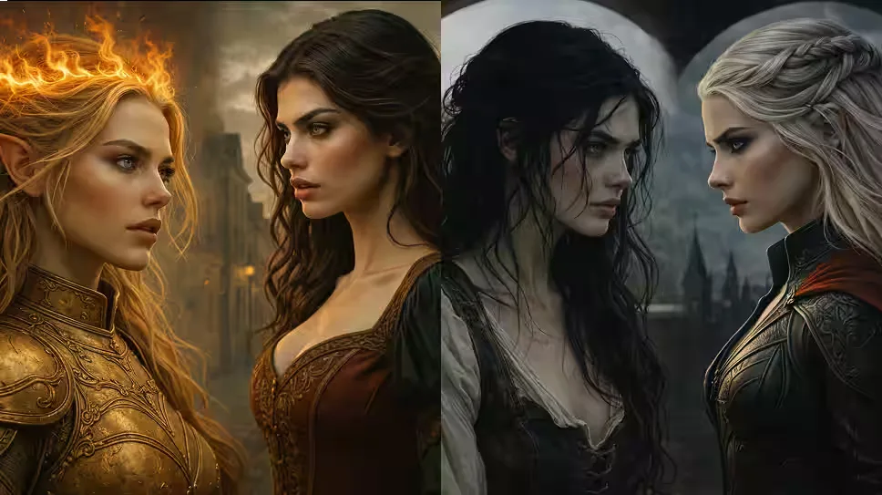 Aelin and Lysandra vs. Elide and Manon