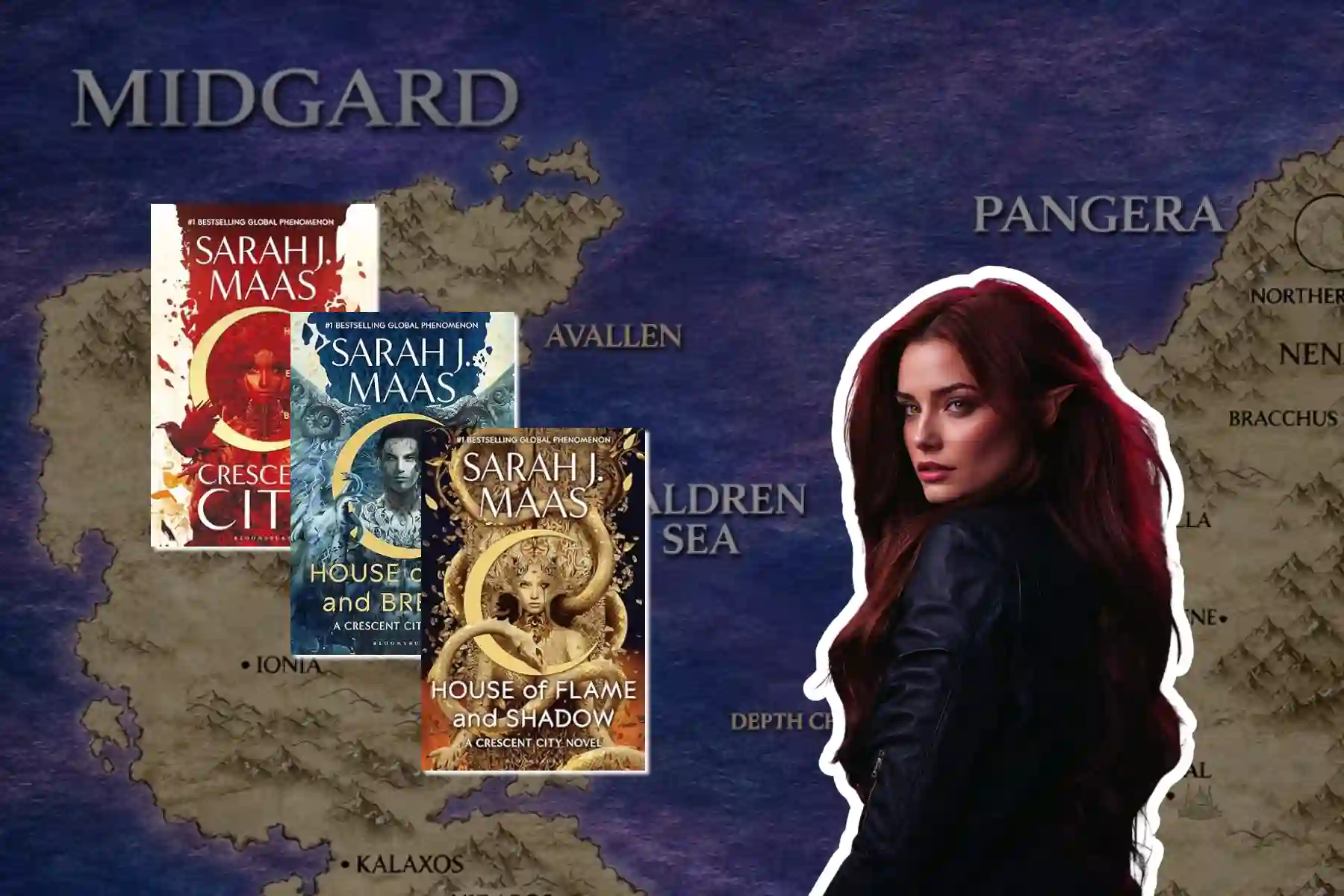 Crescent City Map: A Guide to Midgard, Valbara, and Pangera