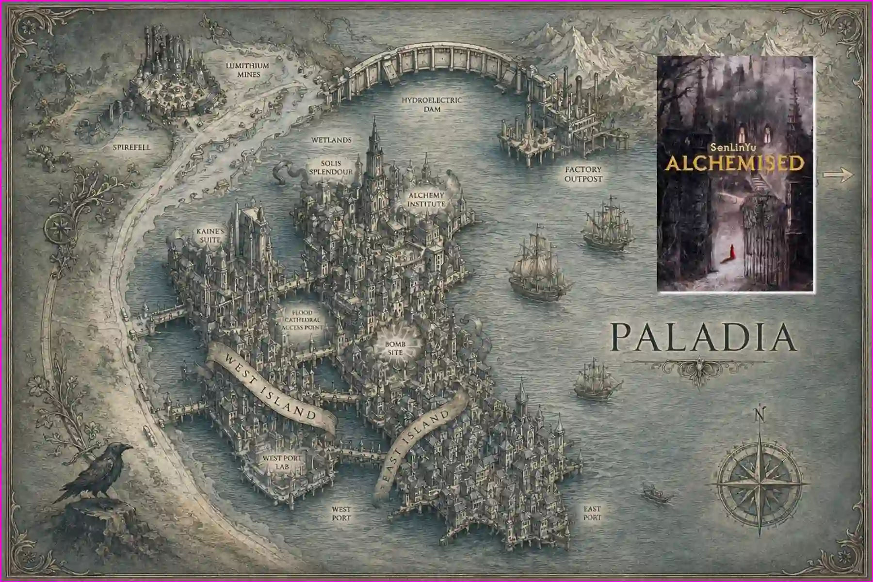Alchemised Map & Locations Explained: Paladia, Novis, Etras and More