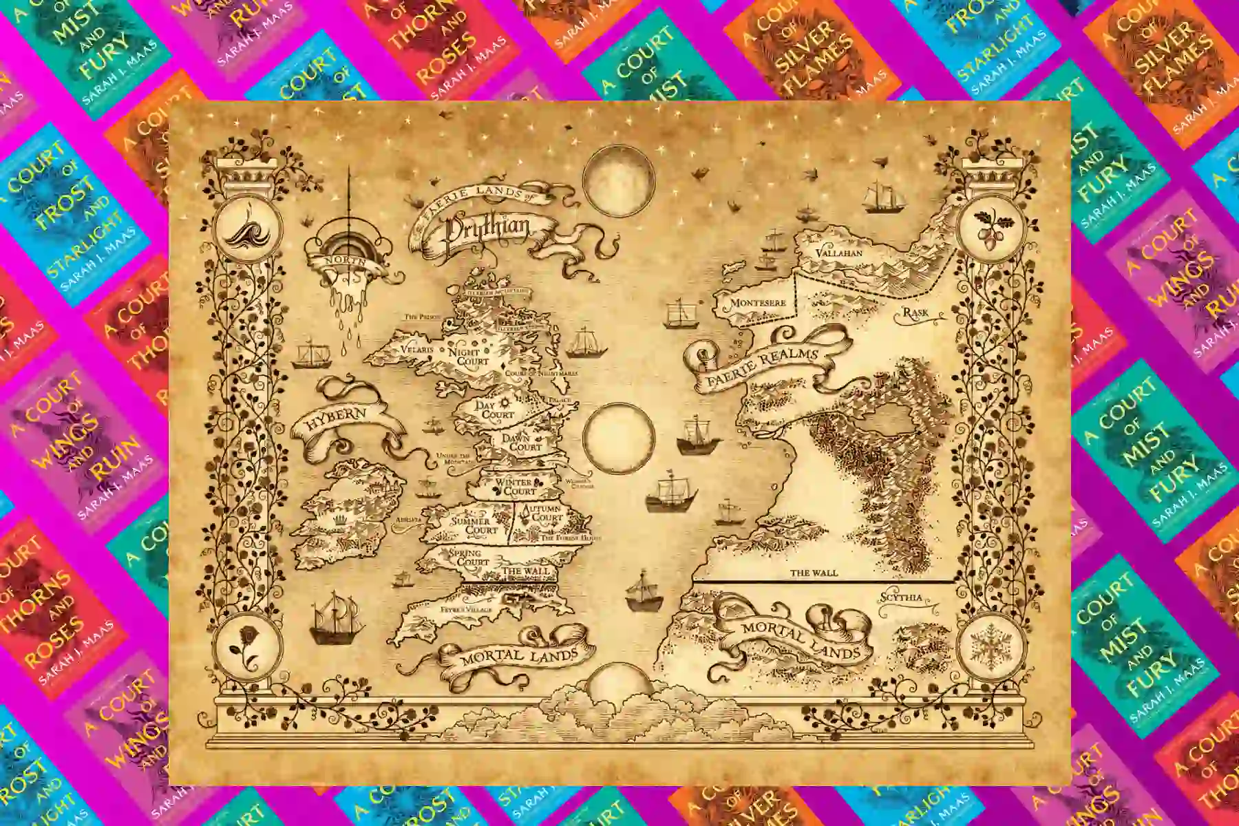 New ACOTAR Map Reveals More Locations Across Prythian and the Continent